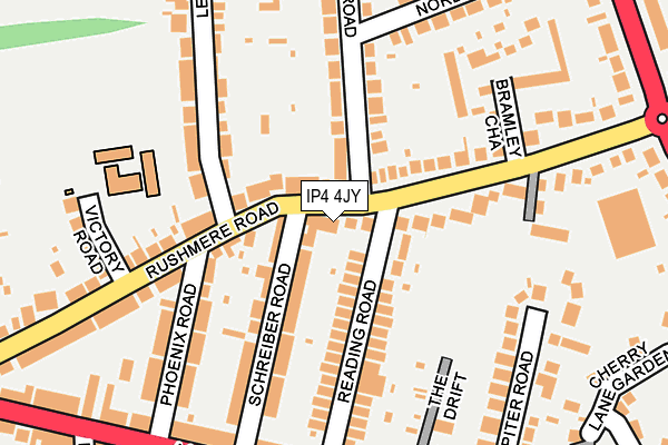 IP4 4JY map - OS OpenMap – Local (Ordnance Survey)