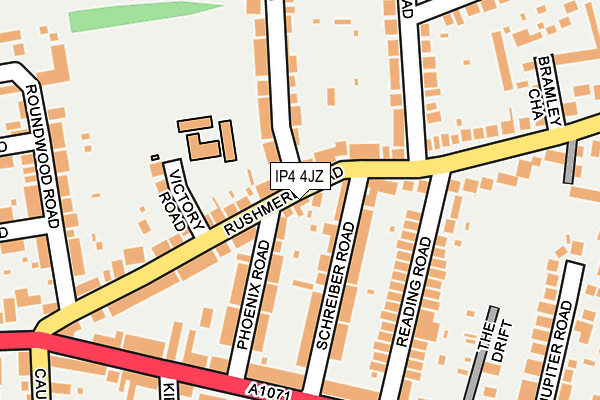 IP4 4JZ map - OS OpenMap – Local (Ordnance Survey)