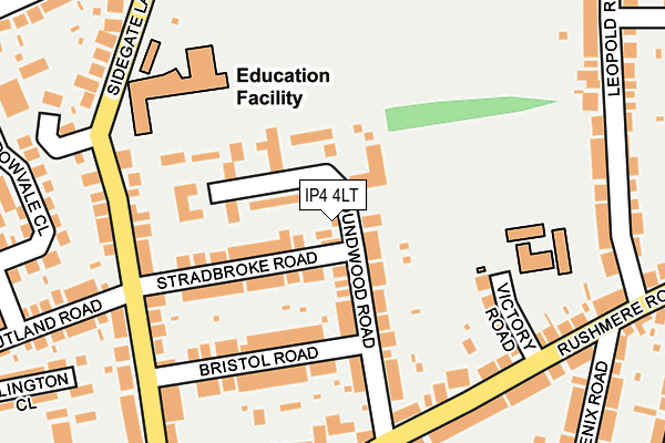 IP4 4LT map - OS OpenMap – Local (Ordnance Survey)