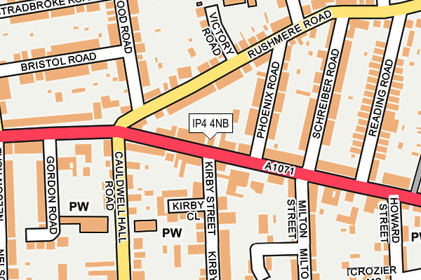 IP4 4NB map - OS OpenMap – Local (Ordnance Survey)