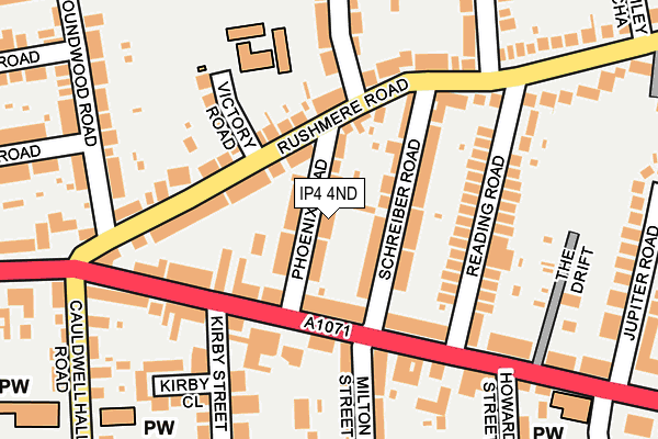 IP4 4ND map - OS OpenMap – Local (Ordnance Survey)