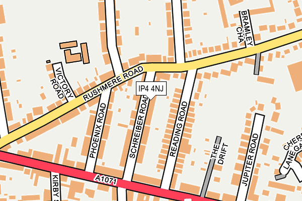 IP4 4NJ map - OS OpenMap – Local (Ordnance Survey)