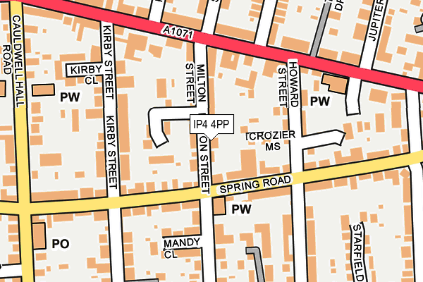 IP4 4PP map - OS OpenMap – Local (Ordnance Survey)