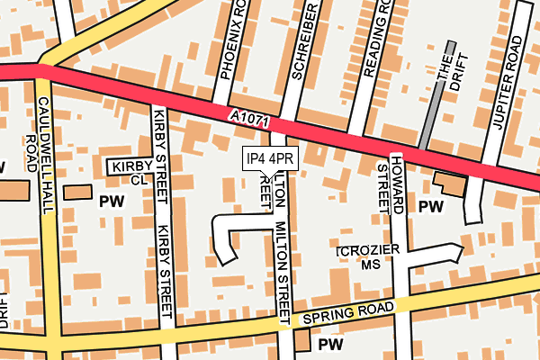 IP4 4PR map - OS OpenMap – Local (Ordnance Survey)