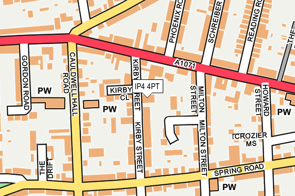 IP4 4PT map - OS OpenMap – Local (Ordnance Survey)