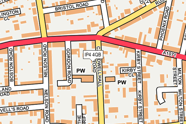 IP4 4QB map - OS OpenMap – Local (Ordnance Survey)