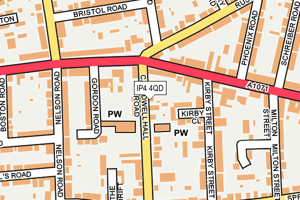 IP4 4QD map - OS OpenMap – Local (Ordnance Survey)