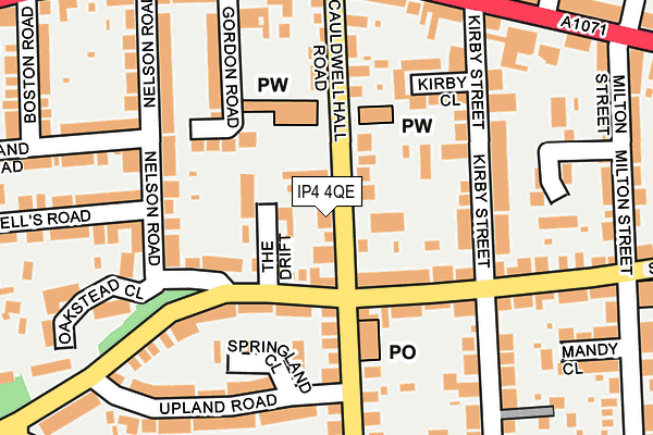 IP4 4QE map - OS OpenMap – Local (Ordnance Survey)