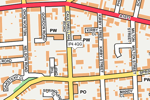 IP4 4QG map - OS OpenMap – Local (Ordnance Survey)