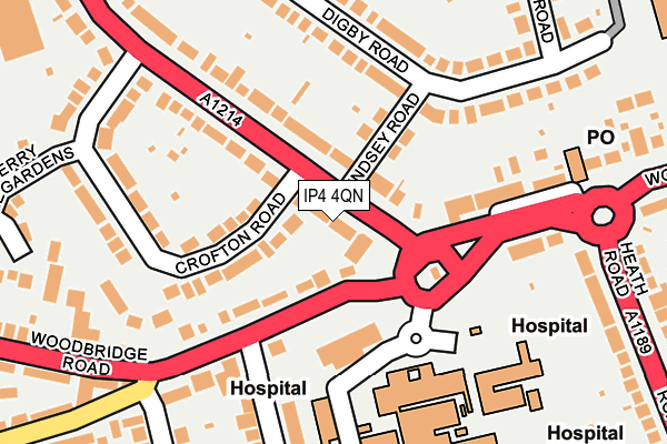 IP4 4QN map - OS OpenMap – Local (Ordnance Survey)