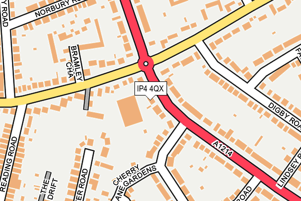 IP4 4QX map - OS OpenMap – Local (Ordnance Survey)