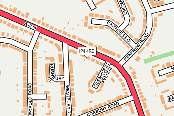 IP4 4RD map - OS OpenMap – Local (Ordnance Survey)