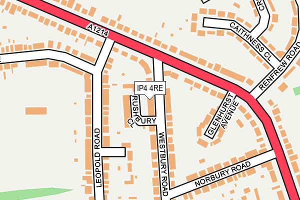 IP4 4RE map - OS OpenMap – Local (Ordnance Survey)