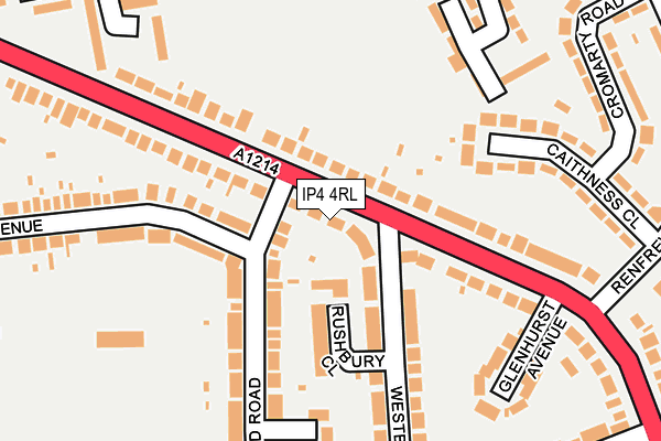 IP4 4RL map - OS OpenMap – Local (Ordnance Survey)