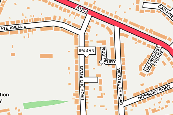 IP4 4RN map - OS OpenMap – Local (Ordnance Survey)
