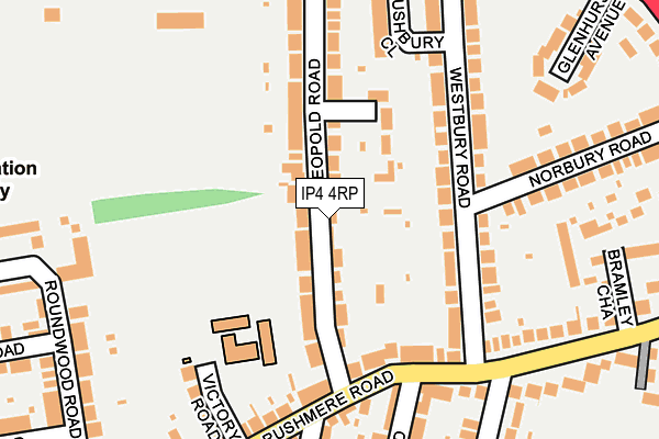 IP4 4RP map - OS OpenMap – Local (Ordnance Survey)