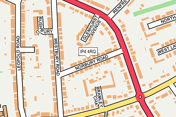 IP4 4RQ map - OS OpenMap – Local (Ordnance Survey)