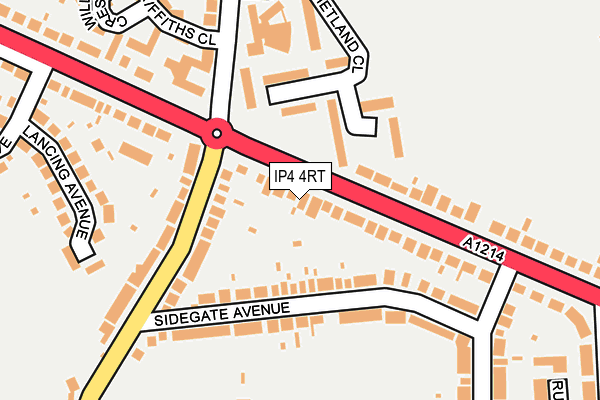 IP4 4RT map - OS OpenMap – Local (Ordnance Survey)