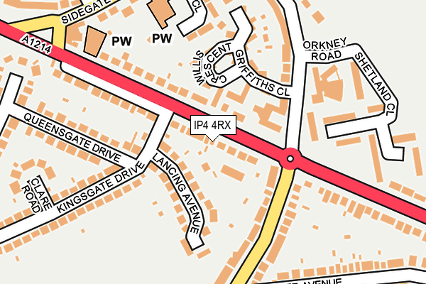 IP4 4RX map - OS OpenMap – Local (Ordnance Survey)