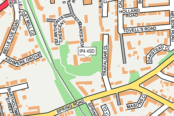 IP4 4SD map - OS OpenMap – Local (Ordnance Survey)