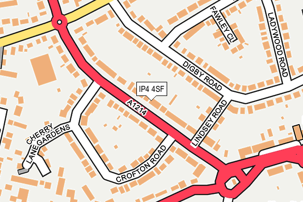 IP4 4SF map - OS OpenMap – Local (Ordnance Survey)