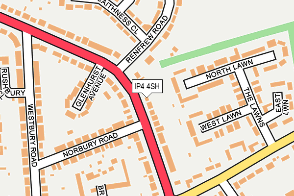 IP4 4SH map - OS OpenMap – Local (Ordnance Survey)