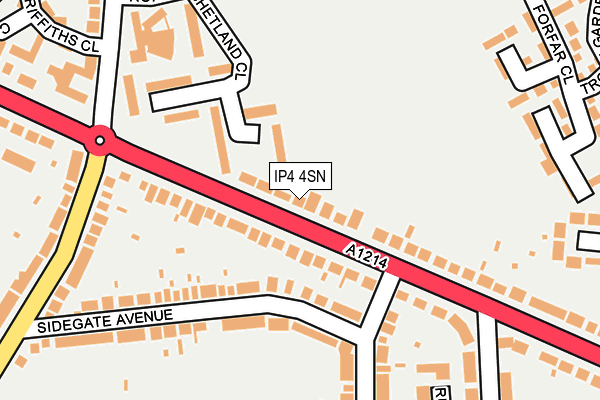 IP4 4SN map - OS OpenMap – Local (Ordnance Survey)