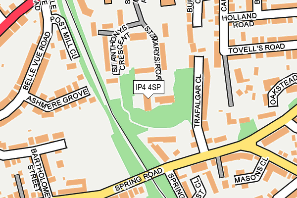 IP4 4SP map - OS OpenMap – Local (Ordnance Survey)