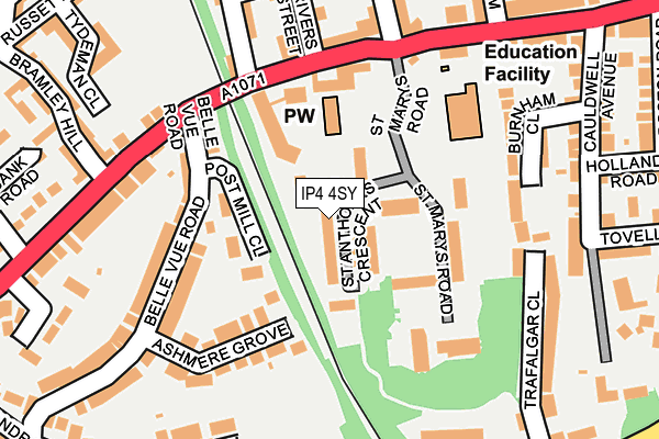 IP4 4SY map - OS OpenMap – Local (Ordnance Survey)