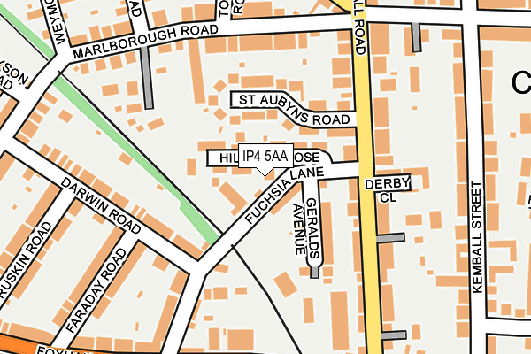 IP4 5AA map - OS OpenMap – Local (Ordnance Survey)