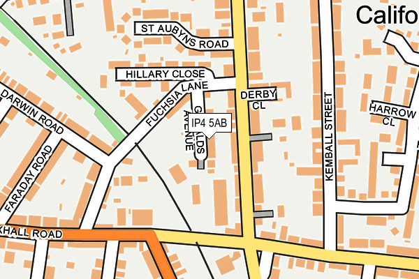 IP4 5AB map - OS OpenMap – Local (Ordnance Survey)