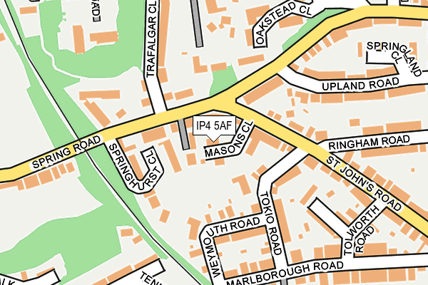IP4 5AF map - OS OpenMap – Local (Ordnance Survey)