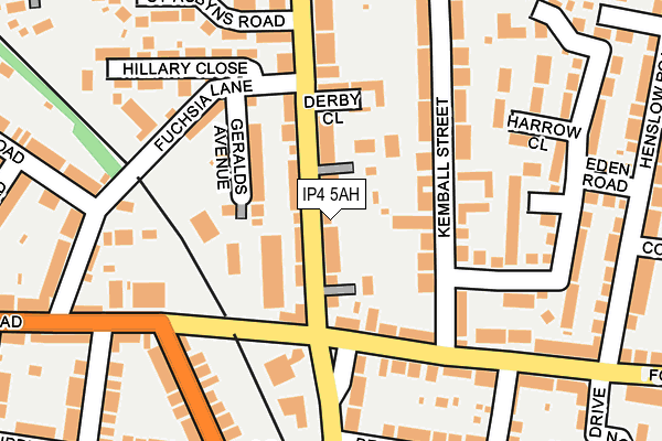 IP4 5AH map - OS OpenMap – Local (Ordnance Survey)