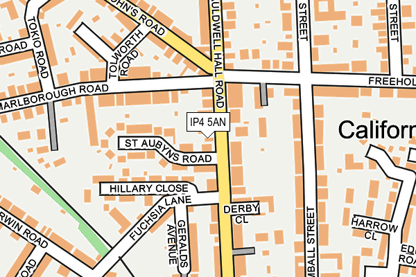 IP4 5AN map - OS OpenMap – Local (Ordnance Survey)