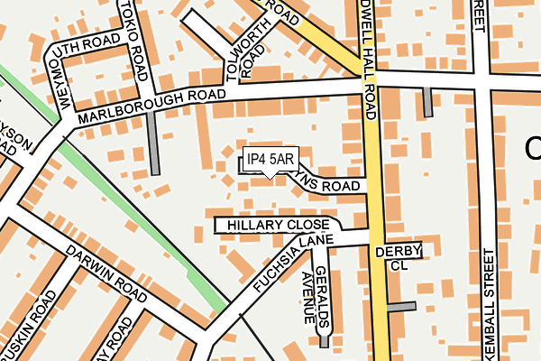 IP4 5AR map - OS OpenMap – Local (Ordnance Survey)