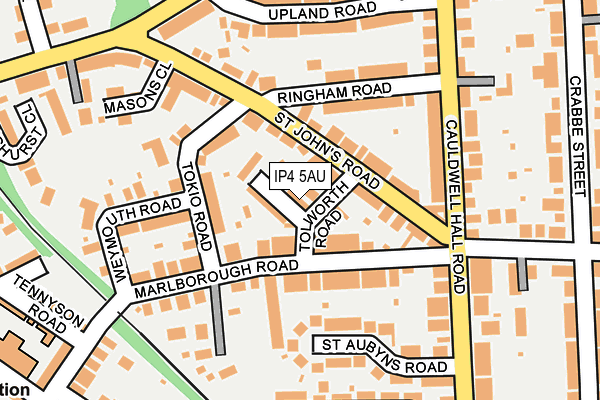 IP4 5AU map - OS OpenMap – Local (Ordnance Survey)