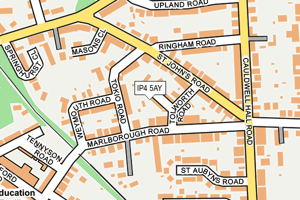 IP4 5AY map - OS OpenMap – Local (Ordnance Survey)