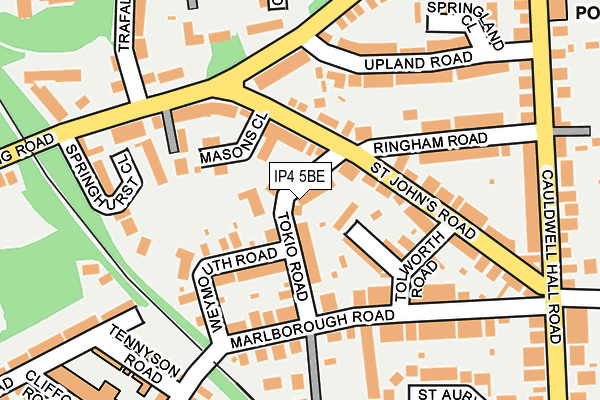 IP4 5BE map - OS OpenMap – Local (Ordnance Survey)