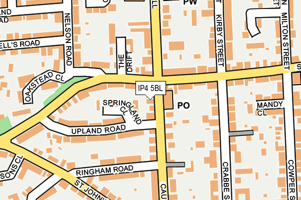 IP4 5BL map - OS OpenMap – Local (Ordnance Survey)