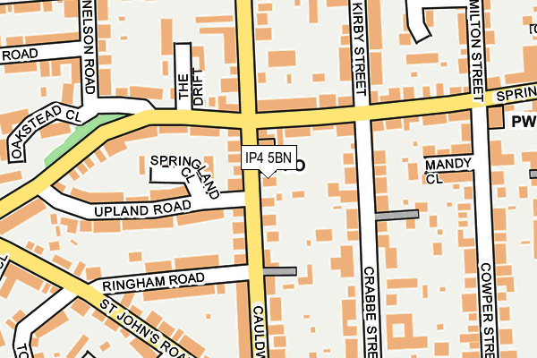 IP4 5BN map - OS OpenMap – Local (Ordnance Survey)