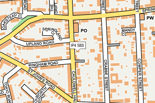 IP4 5BS map - OS OpenMap – Local (Ordnance Survey)
