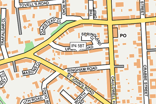 IP4 5BT map - OS OpenMap – Local (Ordnance Survey)