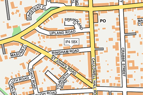 IP4 5BX map - OS OpenMap – Local (Ordnance Survey)