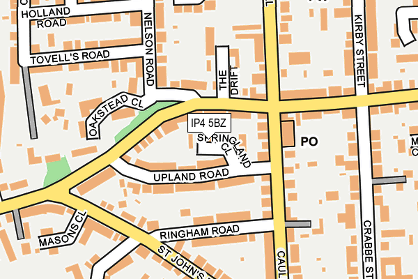 IP4 5BZ map - OS OpenMap – Local (Ordnance Survey)