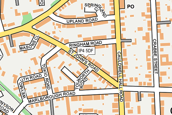 IP4 5DF map - OS OpenMap – Local (Ordnance Survey)