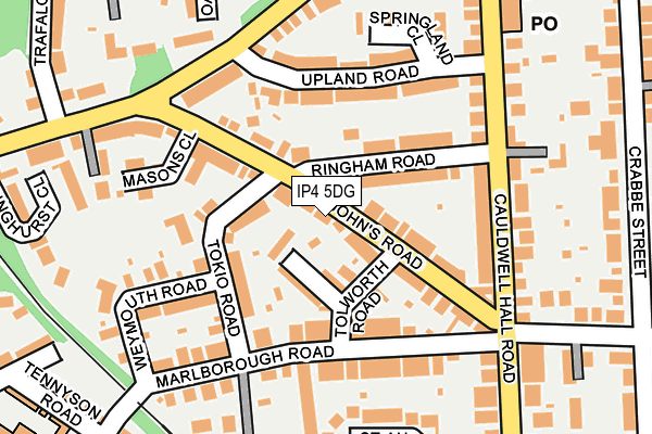 IP4 5DG map - OS OpenMap – Local (Ordnance Survey)