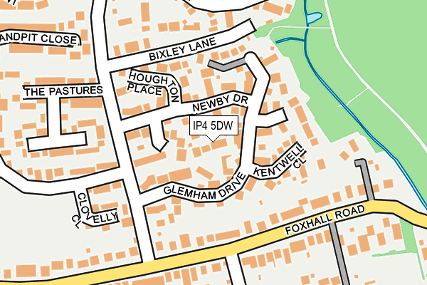 IP4 5DW map - OS OpenMap – Local (Ordnance Survey)