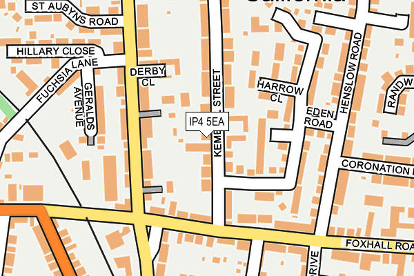 IP4 5EA map - OS OpenMap – Local (Ordnance Survey)
