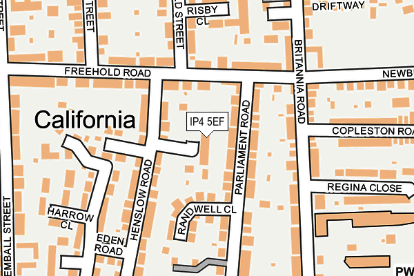 IP4 5EF map - OS OpenMap – Local (Ordnance Survey)