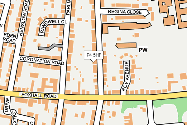 IP4 5HF map - OS OpenMap – Local (Ordnance Survey)